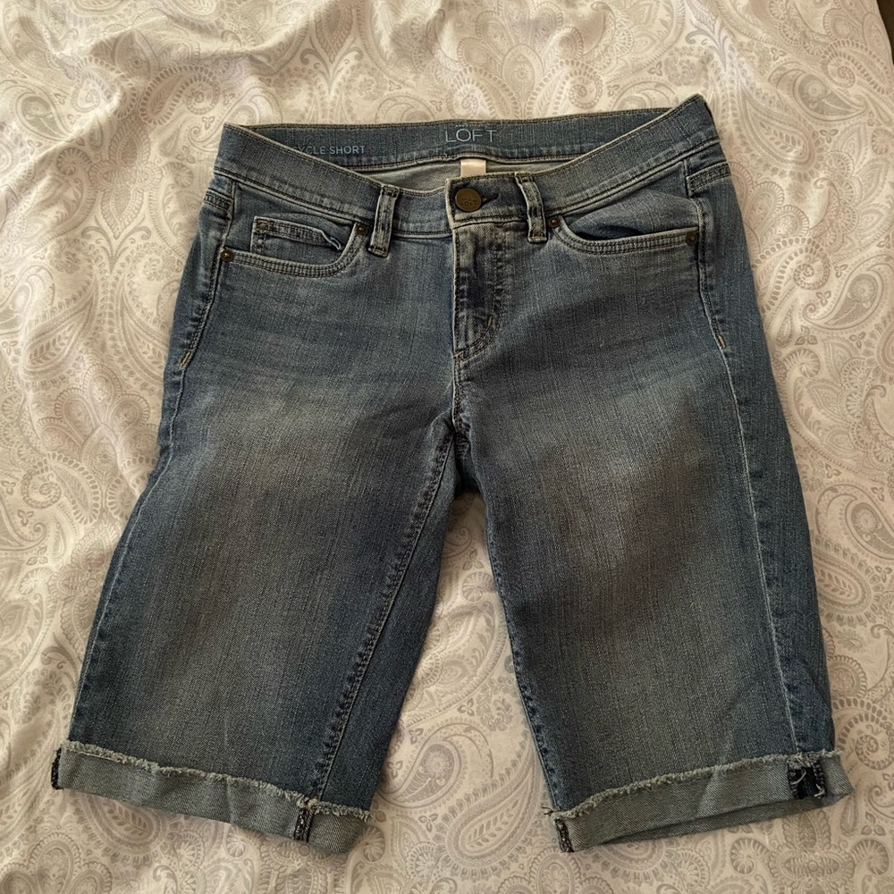 Loft Denim Bicycle Shorts